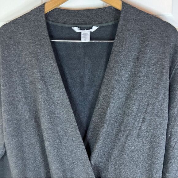 Athleta Purana VNeck Wrap Cross Over Sweater Size XS Gray Runs Big and Roomy - Picture 3 of 9